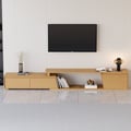 Fero Natural Extendable TV Stand with 3 Drawers(1800mm-3048mm)