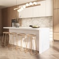 72" Modern Style Laminate Kitchen Islands with Ample Storage Space White