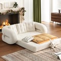 82" Chenille Velvet Futon Sofa Bed 3-Seater