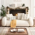 2060mm King 3-Seater Velvet Convertible Futon Sofa Bed