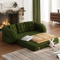 82" Chenille Velvet Futon Sofa Bed 3-Seater