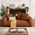 2060mm King 3-Seater Velvet Convertible Futon Sofa Bed