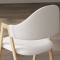 Chaise de salle à manger moderne en bouclé avec assise rembourrée blanc chaud, lot de 2