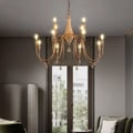 12-Light Vintage Luxury Ceiling Chandelier Lighting in Gold