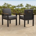 Axis 2 PCS Acacia & Aluminum Outdoor Dining Chair with Cushion