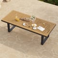 Axis 6-Person Rectangle Wood & Aluminum Outdoor Patio Dining Table