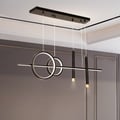 Geometric Kitchen Island Light Metal Pendant Light in Black