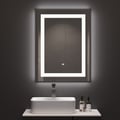 24"x32" Gesture Control Frameless LED Bathroom Mirror Anti-Fog & Bluetooth Speaker