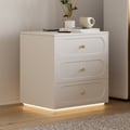Krila Floating 3-Drawer LED Smart Nightstand with Light