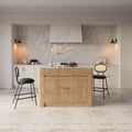 51" Sintered Stone Top Solid Wood Kitchen Island with Storage