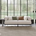 2100mm 3-Seat Velvet Modern Sofa with metal legs