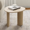 550mm Abstract Travertine Natural Side Table
