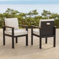 Axis 2 PCS Acacia & Aluminum Outdoor Dining Chair with Cushion