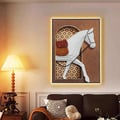 Modern Acrylic Horse Pattern Wall Accent with Light