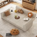 105" 3-Piece Boucle Modular Sectional Sofa Bed