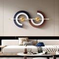47.2" x 17.7" Modern Unique Metal Wall Decor Abstract Wall Art Gray & Gold Living Room