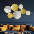 1200mm Gold Wall Decorative Mirror Set Creative Round Mirror Wall Hanging Decoration