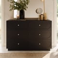 Krila 47" Modern Natural 6-Drawer Dresser with Charging Station