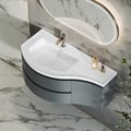 Bathroom Vanity Set 35.4" Modern Stone Resin Floating Bathroom Vanity with Sink