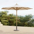Axis Sun Shades Central Pillar Umbrellas in White for Outdoor Patio