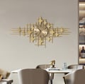39.4" Large Gold Silent Wall Clock with Star Appearance Design Decor Living Room