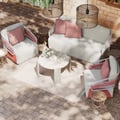 4 Seater Woven Rope & Aluminum Outdoor Sofa Set