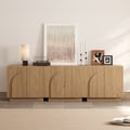 94" 3-Piece Modular Oak TV Stand with Storage