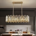 790mm Modern Crystal Glod Ceiling Lights with Adjustable Height and Brightness