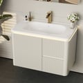 Bathroom Vanity Set 31.5" Modern Warm White LED Floating Bathroom Vanity with Sink