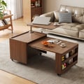 49.2" Lift-Top Extendable Coffee Table with Drawers & Storage Multifunction Table