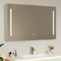 Armoire miroir salle de bain LED 120 cm avec éclairage et rangements intégrés