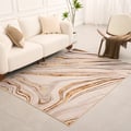 5'x 7' Luxury Abstract Art Deco Rug with Marble Pattern Carpet