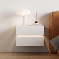 Lumio 2-Drawer LED Smart Floating Nightstand with Light