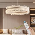 600mm Modern Acrylic Crystal Chandelier with Three Color Temperatures and Remote Control