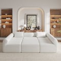 120" 6-Piece Boucle Modular Sectional