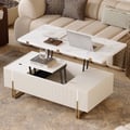 Grovyn 47.2" Fluted  Lift-Top Coffee Table with 2 Drawers