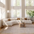 140" 4-Piece Performance Boucle Curved Sectional