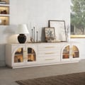 Arune 183cm Arched Glass Doors TV Unit with Storage and LED