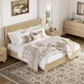 Bolla Modern Solid Wood Queen Size Fluted Bed Frame