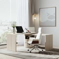 152cm L Shaped Rotatable Executive Office Desk with Drawers White Office Furniture