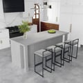 1830mm Modern Laminate Kitchen lsland Gray with Storage
