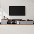 Suporte de TV extensível Fero Grey com 3 gavetas (1800 mm a 3048 mm)