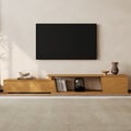 Meuble TV extensible Fero Natural avec 3 tiroirs (1800 mm à 2800 mm)