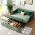 54" Velvet Convertible Sleeper Sofa 2-Seater