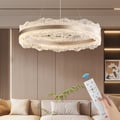 600mm Modern Acrylic Crystal Chandelier with Three Color Temperatures and Remote Control