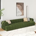 Nimbus 3120mm 3-Seater Channel Chenille Velvet Sofa