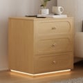 Krila Floating 3-Drawer LED Smart Nightstand with Light