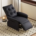Leather Power Recliner Accent Chair with Side Pocket