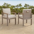 Axis 2 PCS Teak & Aluminum Outdoor Dining Chair with Cushion