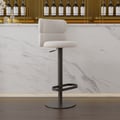 Affordable Luxury Modern Adjustable Swivel Velvet Bar Stools with Upholstery Warm White